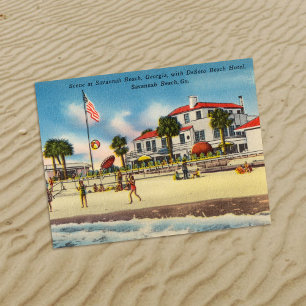 Tybee Island GA Historic DeSoto Beach Hotel Postcard