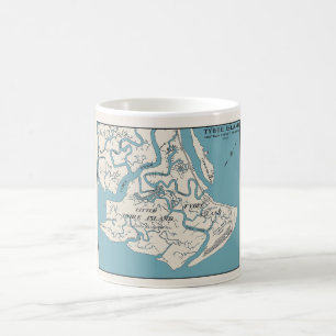 Tybee Island Georgia 1906 Map Mug