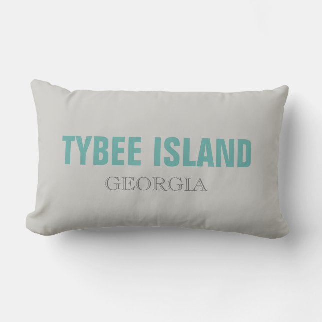 Tybee Island Georgia Beach Throw Pillow (Front)