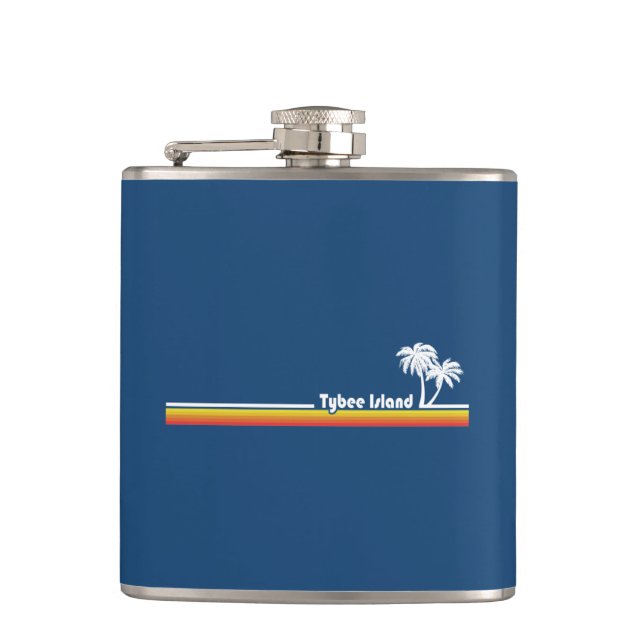 Tybee Island Georgia Hip Flask (Front)