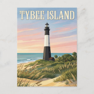 Tybee Island Light Postcard
