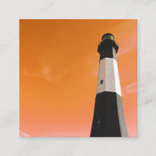 tybee island light station square business card