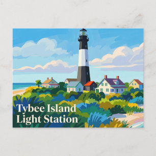 Tybee Island Light Station USA Postcard