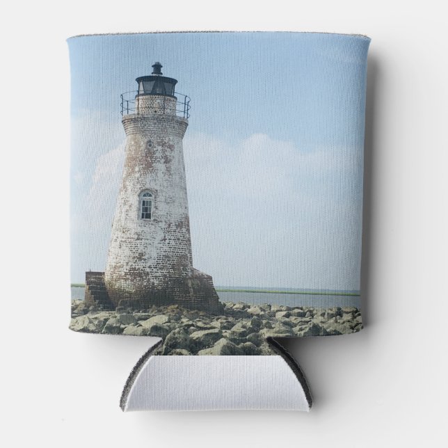 Tybee Island Lighthouse Can Cooler (Front)