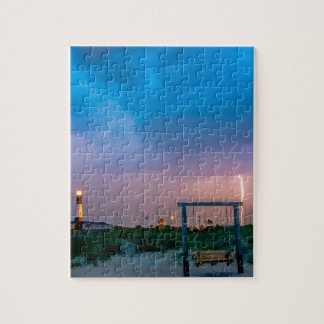 tybee island lighthouse  savannah georgia ocean be jigsaw puzzle (Vertical)