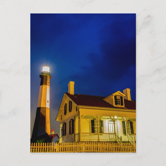 tybee island lighthouse  savannah georgia ocean be postcard (Front)