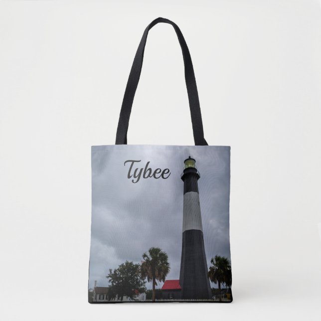 Tybee Island Lighthouse Tote Bag (Front)