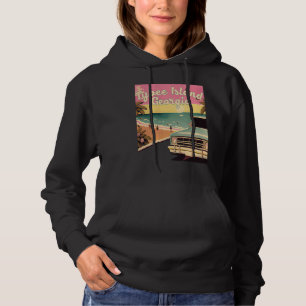 Tybee Island Retro Beach Vacation Souvenir Georgia Hoodie