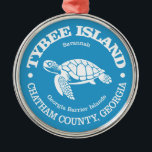 Tybee Island (sea turtle) Metal Ornament<br><div class="desc">Tybee Island,  Georgia.</div>