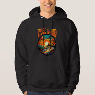 Tybee Island Sunset Iconic Lighthouse and Coastal  Hoodie
