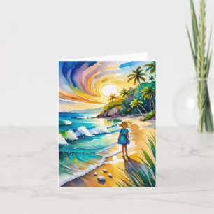 Tybee Island Watercolor Stationery Card