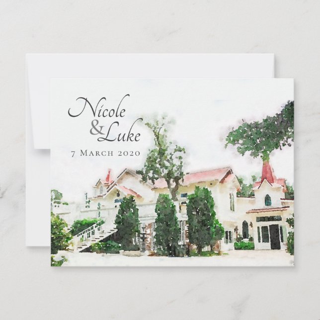 Tybee Island Wedding Chapel Save the Date Invitation (Front)