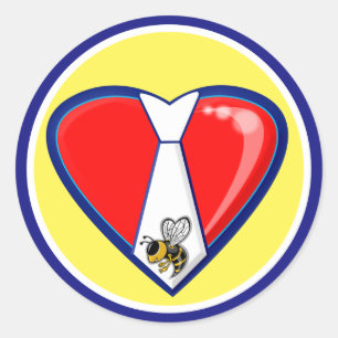 TYBEE LOVE  CLASSIC ROUND STICKER