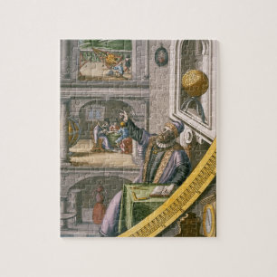 Tycho Brahe (1546-1601) aged 40, amongst his astro Jigsaw Puzzle