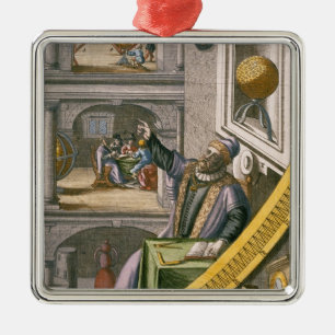 Tycho Brahe (1546-1601) aged 40, amongst his astro Metal Tree Decoration