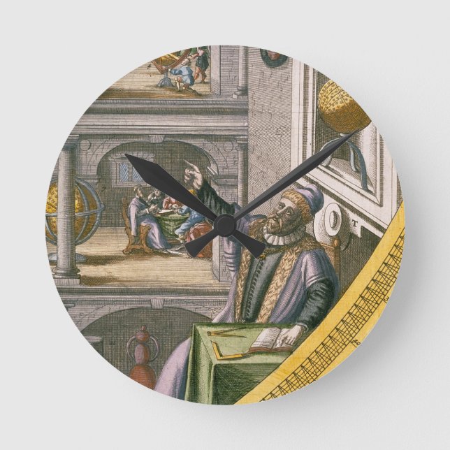 Tycho Brahe (1546-1601) aged 40, amongst his astro Round Clock (Front)