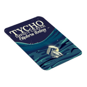 Tycho moon travel poster magnet