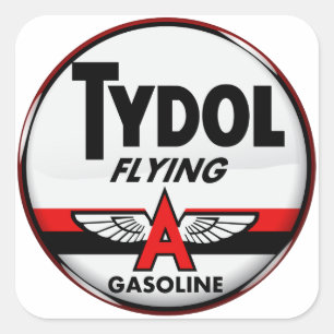 Tydol Flying Gasoline sign Crystal version Square Sticker