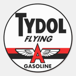 Tydol Flying Gasoline vintage sign Classic Round Sticker