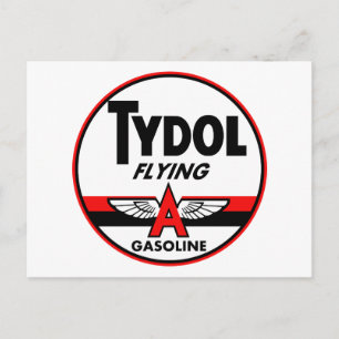 Tydol Flying Gasoline vintage sign Postcard