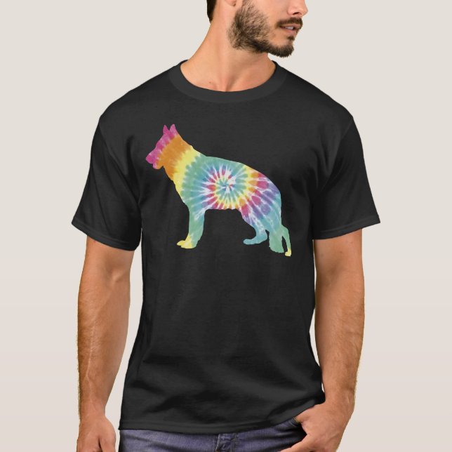 Tye Die German Shepherd T-Shirt (Front)