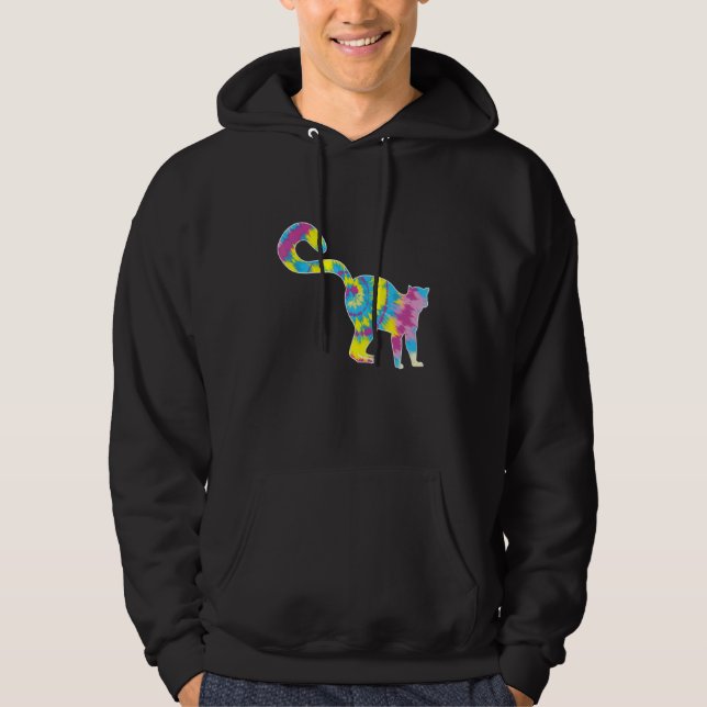 Tye Die Lemur Funny Lemur Animal Lover Hoodie (Front)
