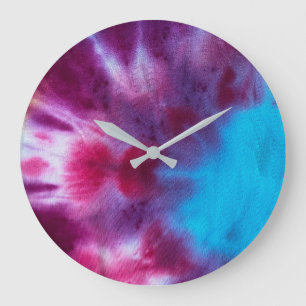 Tye Dye # 5 Large Clock