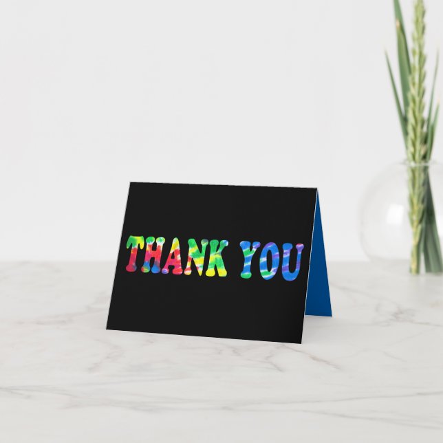 TYE DYE Bar Mitzvah Thank You Card (Front)