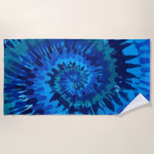 Tye-Dye-Blue Beach Towel