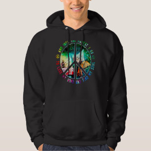 Tye Dye Camp Hiking And Into The Forest I Go Mount Hoodie