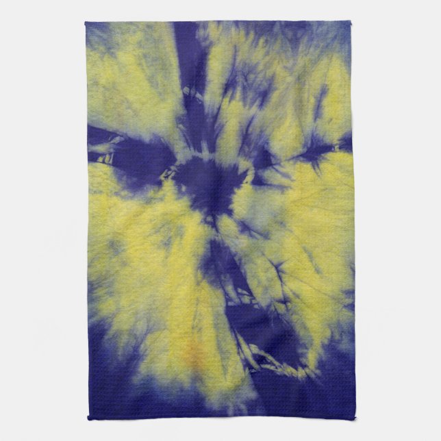 Tye Dye Composition #11 by Michael Moffa Tea Towel (Vertical)