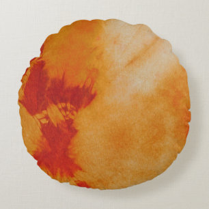Tye Dye Composition #12 by Michael Moffa Round Cushion