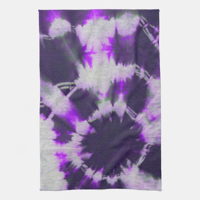 Tye Dye Composition #1 by Michael Moffa Tea Towel (Vertical)