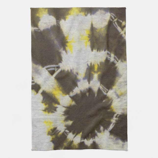 Tye Dye Composition #2 by Michael Moffa Tea Towel (Vertical)