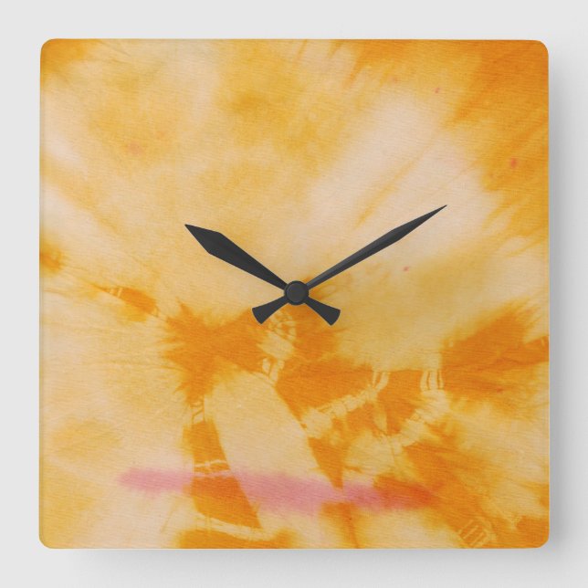 Tye Dye Composition #4 by Michael Moffa Square Wall Clock (Front)