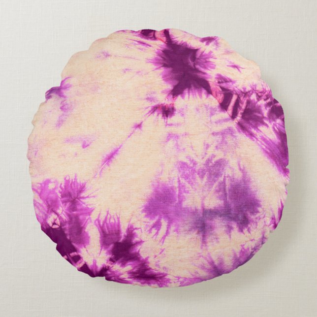 Tye Dye Composition #7 by Michael Moffa Round Cushion (Front)