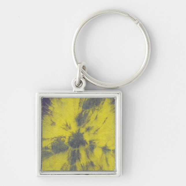 Tye Dye Composition #8 by Michael Moffa Key Ring (Front)