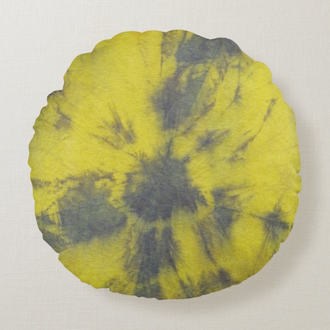 Tye Dye Composition #8 by Michael Moffa Round Cushion (Front)