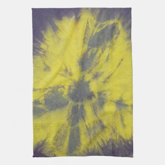 Tye Dye Composition #8 by Michael Moffa Tea Towel (Vertical)