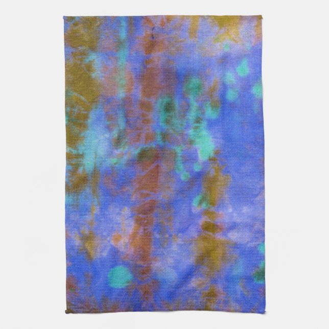 Tye Dye Composition #9 by Michael Moffa Tea Towel (Vertical)