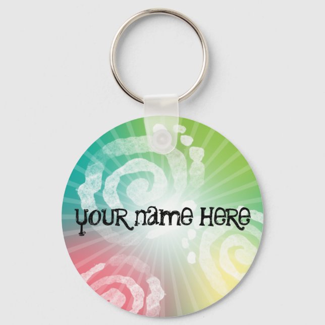 Tye-Dye Design Key Ring (Front)