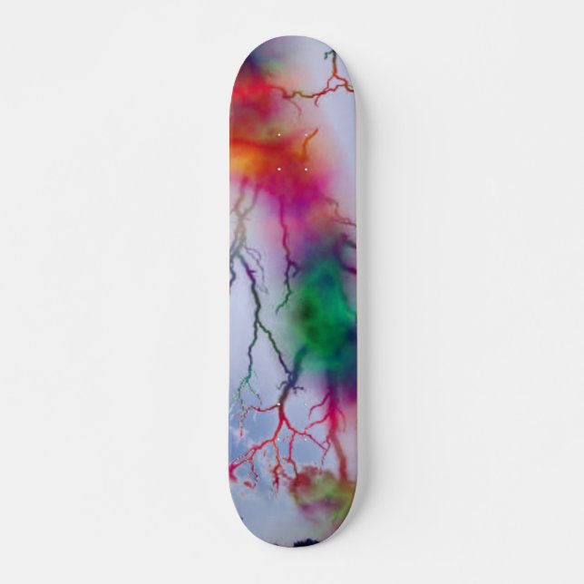 Tye Dye Lightning Skateboard (Front)