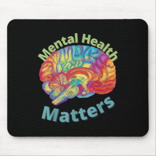 Tye Dye Mental Health S Human Brain Illness Awaren Mouse Pad