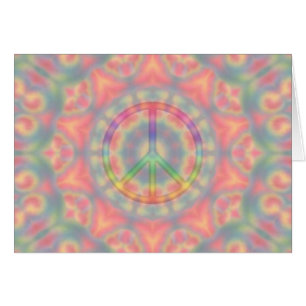 tye dye peace card