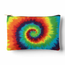 Tye dye print cut sew accessory pouch