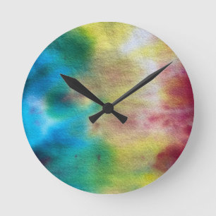Tye Dye Round Clock