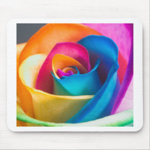 Tye Dye single rose Mouse Pad