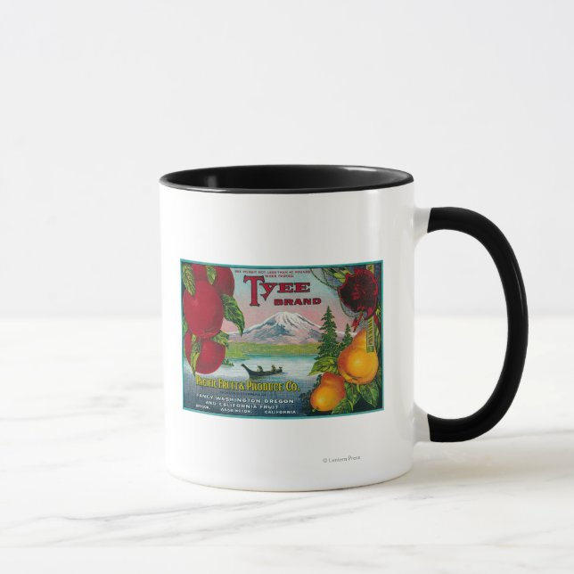 Tyee Pear Crate LabelWA, OR, and CA Mug (Right)
