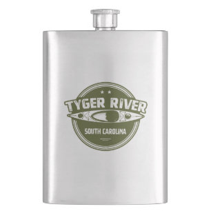 Tyger River, South Carolina Hip Flask