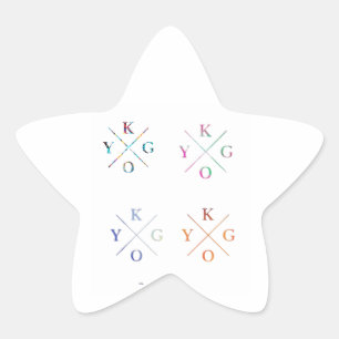 tygo 4 pack star sticker